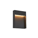 SLV Wandarmatuur voor buitenshuis FLATT hoekig, CCT Switch, schakelbaar IP65, antraciet, mat 