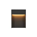 SLV Wandarmatuur voor buitenshuis FLATT hoekig, CCT Switch, schakelbaar IP65, antraciet, mat 