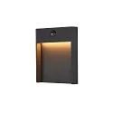 Wandarmatuur voor buitenshuis FLATT SENSOR hoekig, met sensor, CCT Switch IP54, antraciet, mat 