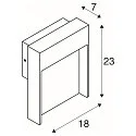 SLV Wandarmatuur voor buitenshuis FLATT SENSOR hoekig, met sensor, CCT Switch IP54, antraciet, bruin, hout 