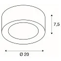 LED Ceiling luminaire FERA 25 CL DALI LED Downlight, 19,5W, 90°, 3000/4000K, 1650lm, glass matt, white