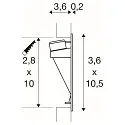 SLV Wandinbouwarmatuur NOTAPO, wit