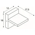 SLV Wandarmatuur voor buitenshuis ABRIDOR draaibaar, CCT Switch, schakelbaar IP55, antraciet 