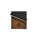 SLV Wandarmatuur voor buitenshuis ABRIDOR SENSOR LED draaibaar, met sensor, CCT Switch, schakelbaar IP54, antraciet 