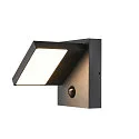 SLV Wandarmatuur voor buitenshuis ABRIDOR SENSOR LED draaibaar, met sensor, CCT Switch, schakelbaar IP54, antraciet 