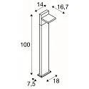 SLV Padverlichting ABRIDOR POLE 100 draaibaar, CCT Switch, schakelbaar IP55, antraciet 