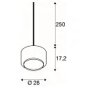 SLV Pendelarmatuur PANTILO 28 E27, koper