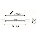 Plafondinbouwarmatuur SENSER 18 DL rond IP20, wit