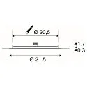SLV Plafondinbouwarmatuur SENSER 24 DL rond IP20, wit