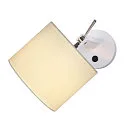SLV Wall luminaire FENDA, E27 max. 25W, with switch, rotating + swiveling, shade excl., white / chrome