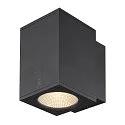 SLV Premium-LED Outdoor Wall luminaire ENOLA SQUARE SINGLE CCT, IP65 IK02, M-size, 10W 3000 / 4000K 720 / 820lm 38°, CRi>90