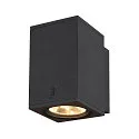 SLV Premium-LED Outdoor Wall luminaire ENOLA SQUARE SINGLE CCT, IP65 IK02, M-size, 10W 3000 / 4000K 720 / 820lm 38°, CRi>90