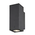 SLV Premium-LED Outdoor Wall luminaire ENOLA SQUARE UP/DOWN CCT, IP65 IK02, S-size, 7W 3000 / 4000K 570 / 640lm 30°, CRi>90