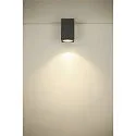 Plafondarmatuur voor buiten ENOLA SQUARE CCT IP 65, antraciet, transparant 