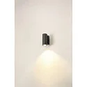 SLV Premium-LED Outdoor Wall luminaire ENOLA ROUND SINGLE CCT, IP65 IK02, S-size, 6W 3000 / 4000K 390 / 450lm 30°, CRi>90