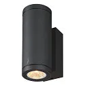 SLV LED Outdoor Wall luminaire ENOLA ROUND UP/DOWN CCT, IP65 IK06, S-size, 7W 3000/4000K 285/320lm 30°, CRi>90, anthracite
