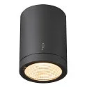 SLV Plafondarmatuur voor buiten ENOLA ROUND CCT IP 65, antraciet, transparant 