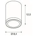 SLV Plafondarmatuur voor buiten ENOLA ROUND CCT IP 65, antraciet, transparant 