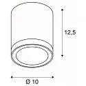 SLV Plafondarmatuur voor buiten ENOLA ROUND CCT IP 65, antraciet, transparant 