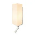 SLV Wandarmatuur QUADRASS SPOT met LED-spot E27, melkachtig, wit