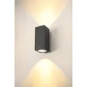 SLV Premium-LED Outdoor Wall luminaire ENOLA SQUARE UP/DOWN CCT, IP65 IK02, L-size, 53W 3000 / 4000K 5400 / 6000lm 30°, CRi>90
