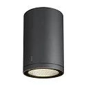 SLV Plafondarmatuur voor buiten ENOLA ROUND CCT IP 65, antraciet, transparant 