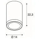 SLV Plafondarmatuur voor buiten ENOLA ROUND CCT IP 65, antraciet, transparant 