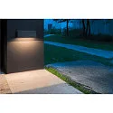 SLV Wandarmatuur voor buitenshuis PEMA OUTDOOR IP 65, zwart, transparant