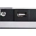 SLV LED Wall luminaire SOMNILA SPOT Indoor, 13W, 3000K, Spot 65lm,  incl. USB port, Spot left, black, back light 370lm
