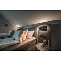 SLV LED Wall luminaire SOMNILA SPOT Indoor, 13W, 3000K, Spot 65lm,  incl. USB port, Spot left, black, back light 370lm