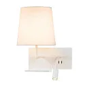 SLV Wandarmatuur SOMNILA FLEX INDOOR met USB-Aansluiting, links, wit
