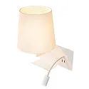 SLV Wandarmatuur SOMNILA FLEX INDOOR met USB-Aansluiting, links, wit