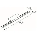 SLV Spiegelarmatuur GLENOS® 60 down, hoekig, schakelbaar IP20, wit 