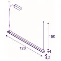 Pendelarmatuur NOYA PD PHASE CCT Switch IP20, melkachtig, zwart