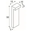 SLV Staande armatuur voor buiten L-LINE OUT FL POLE 50 kort, CCT Switch, direct / indirect IP65, antraciet 
