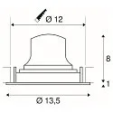 LED Ceiling recessed luminaire NUMINOS DL M, 2700K, IP20, rotatable / pivotable, 20°, 1460lm, UGR 19, black/black