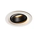 Plafondinbouwarmatuur NUMINOS DL M draaibaar, roteerbaar IP20, zwart, wit
