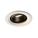 Plafondinbouwarmatuur NUMINOS DL M draaibaar, roteerbaar IP20, zwart, wit
