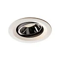 LED Ceiling recessed luminaire NUMINOS DL M, 4000K, IP20, rotatable / pivotable, 20°, 1660lm, UGR 17, white/chrome