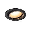 Plafondinbouwarmatuur NUMINOS DL L draaibaar, roteerbaar IP20, zwart, wit