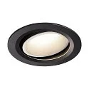 Plafondinbouwarmatuur NUMINOS DL L draaibaar, roteerbaar IP20, zwart, wit