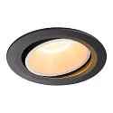 Plafondinbouwarmatuur NUMINOS DL XL draaibaar, roteerbaar IP20, zwart, wit