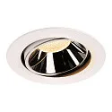 Plafondinbouwarmatuur NUMINOS DL XL draaibaar, roteerbaar IP20, chroom, wit
