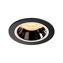LED Ceiling recessed luminaire NUMINOS DL M, 2700K, IP20, 40°, 1550lm, UGR 17, black/chrome
