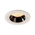 LED Ceiling recessed luminaire NUMINOS DL M, 2700K, IP20, 20°, 1550lm, UGR 17, white/chrome