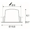 Plafondinbouwarmatuur NUMINOS DL M IP20, zwart