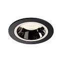 Plafondinbouwarmatuur NUMINOS DL M IP20, chroom, zwart
