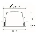 SLV Plafondinbouwarmatuur NUMINOS DL L IP20, zwart, wit