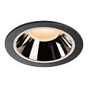 LED Ceiling recessed luminaire NUMINOS DL XL, 2700K, IP20, 20°, 3400lm, UGR 17, black/chrome