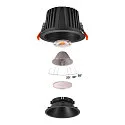 SLV LED Ceiling recessed luminaire NUMINOS DL XL, 3000K, IP20, 40°, 3300lm, UGR 21, black/black